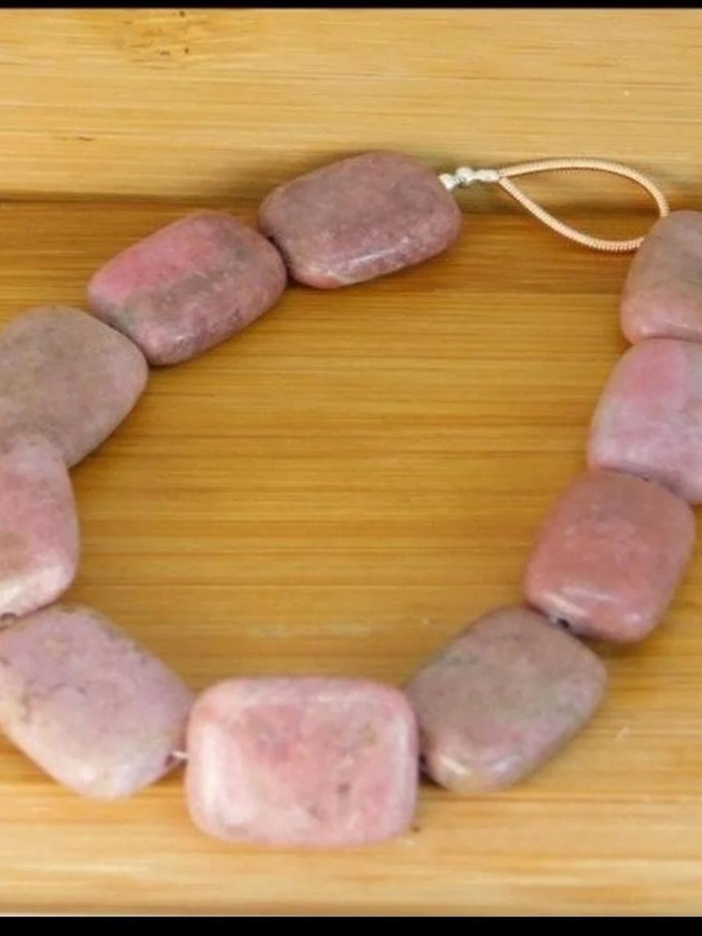 Rhodochrosite Natural Gamstone Pink color Rectangular Stone Beads